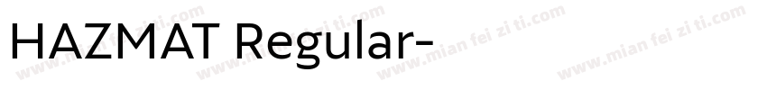 HAZMAT Regular字体转换